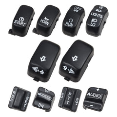 Amazicha black hand control switch housing cap—front view; sleek Harley-Davidson styling.