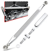 Amazicha chrome shift linkage assembly on Harley Softail shows solid build and smooth operation