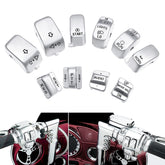 Amazicha chrome switch cap on Harley dash enhances style and readability