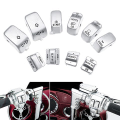 Amazicha chrome switch cap on Harley dash enhances style and readability