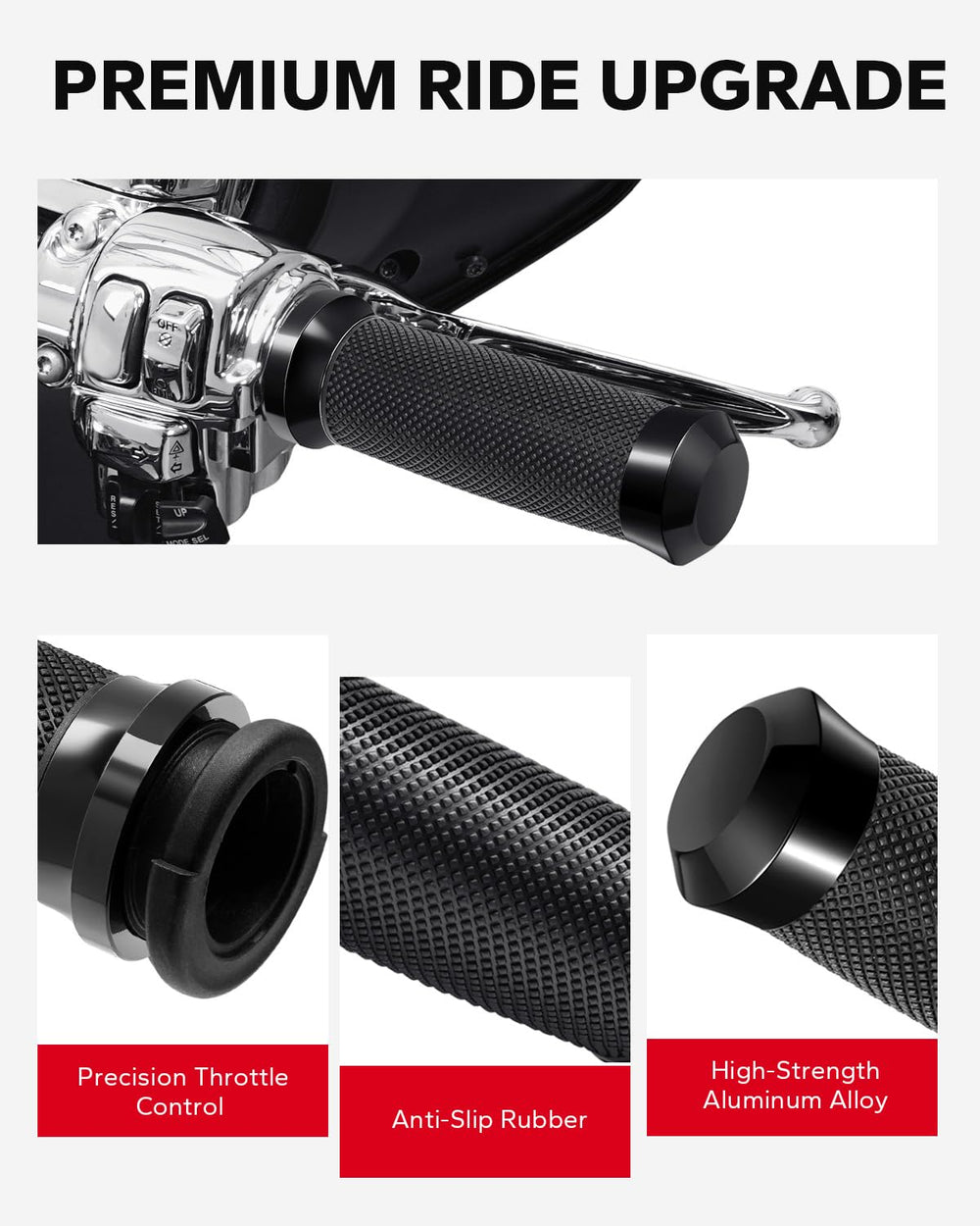 Amazicha knurling closeup highlights anti-slip texture.
