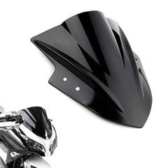 Amazicha Ninja 300 double bubble windshield front view provides streamlined wind protection.