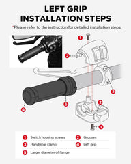 Aamazicha packaging includes left and right grips with installation instructions.