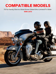Amazicha PC-material windscreen 13-inch round fits Harley round fairing.