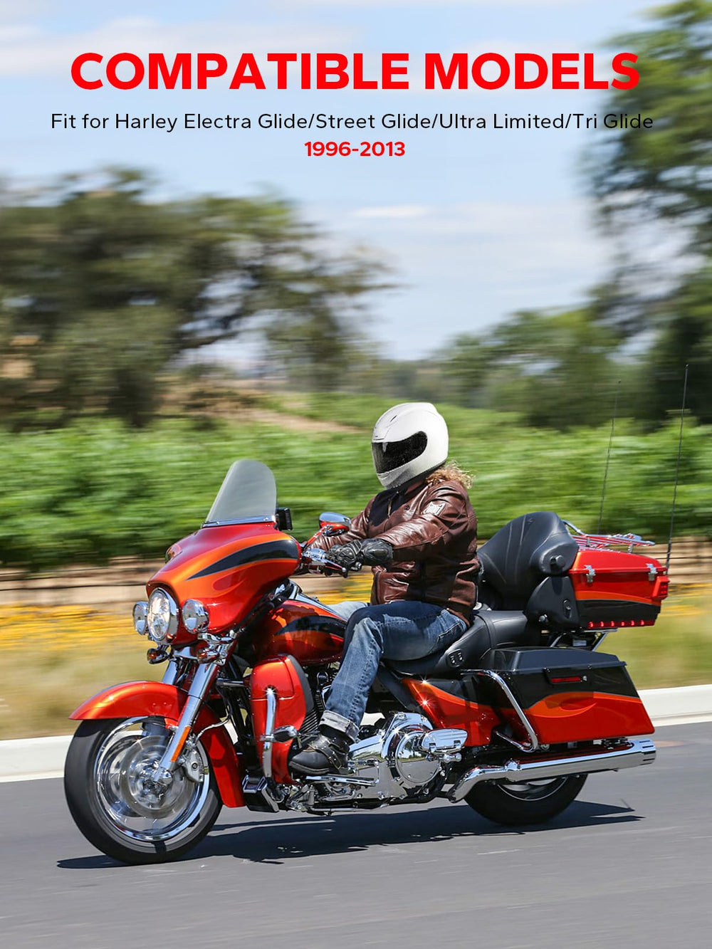 Amazicha stylish windscreen upgrade enhances bike appearance.