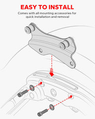 Multipurpose docking points enable Detachable Sissy Bar and Tour Pack options.