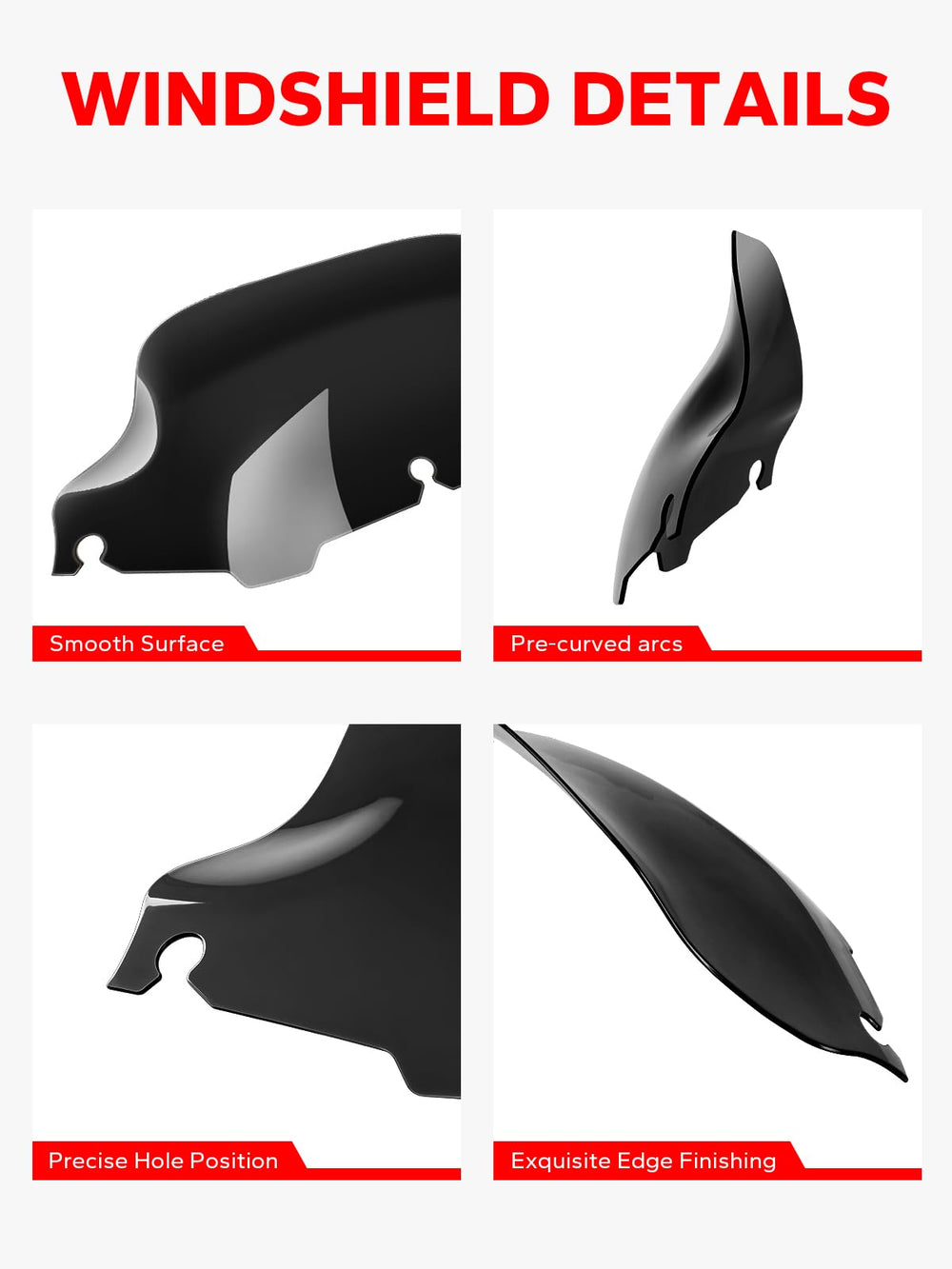 Amazicha windshield compatibility with Harley Touring models for upgrades