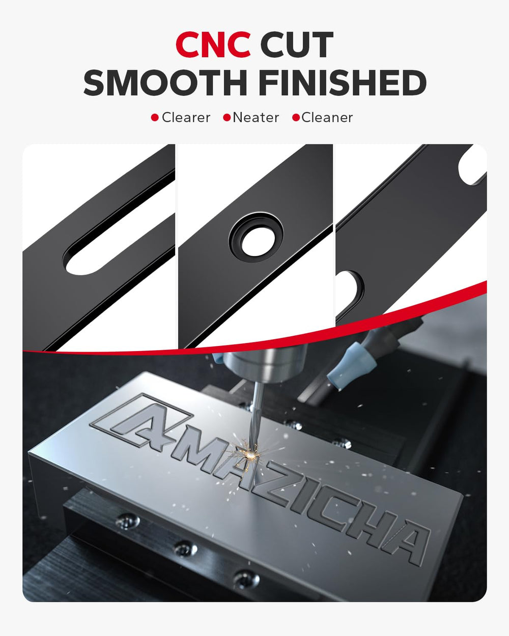 Amazicha windshield trim installation accessories, included for easy mounting.