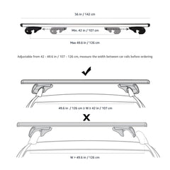 Amazon Basics roof rack with rubber sealing reduces wind noise for a quieter drive
