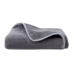 Amazon Basics microfiber car drying towel non-abrasive plush texture protects surfaces.