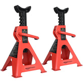 Amazon Basics steel jack stand side view offers sturdy vehicle support.