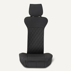 Amazon Basics universal-fit design seat covers showing adjustable straps for quick setup