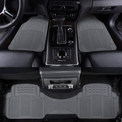 Amazon Basics PVC mats front-right view, trim-to-fit for many vehicles