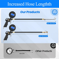 AmazStove gauge in-use with LED night vision lighting for safe inflation.