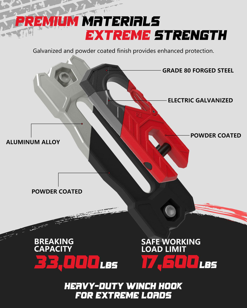 AMBULL aluminum hawse fairlead close-up with durable, corrosion-resistant finish for reliable winching.