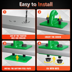 AMBULL tow hook option fits tractors, RVs, UTVs, and trucks