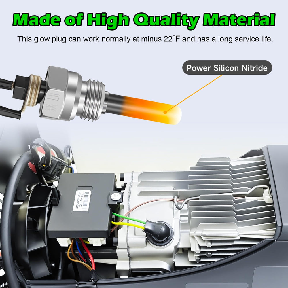 AMEHO glow plug with corrosion-resistant nickel alloy electrodes.