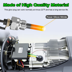 AMEHO glow plug with corrosion-resistant nickel alloy electrodes.