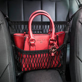AMEIQ car organizer between front seats with purse holder for quick access