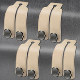 Amelity car seat hooks beige 4-pack organize backseat clutter with double hooks.
