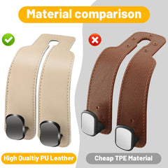 Amelity leather car hooks with metal doubles boost durability for daily bags and groceries.