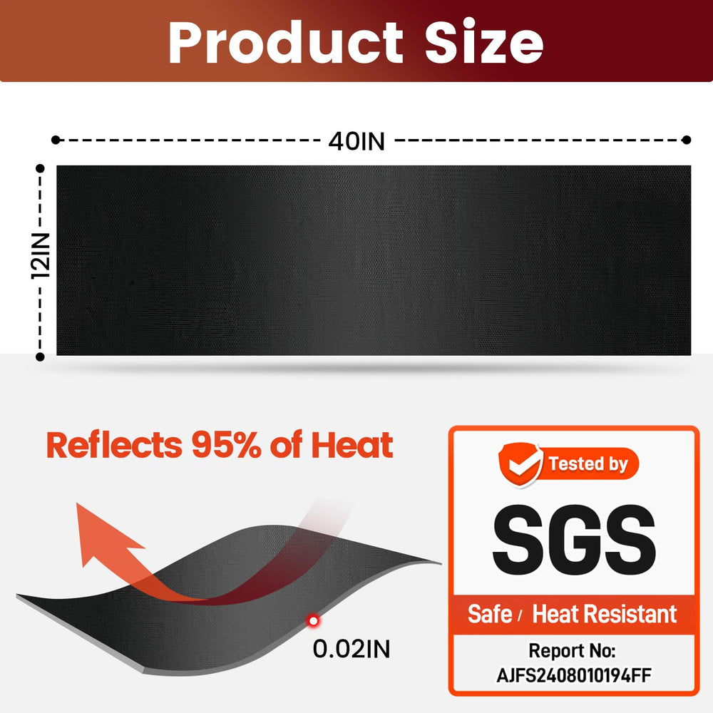 Amerbro heat shield close-up shows nano-adhesive for strong bonding