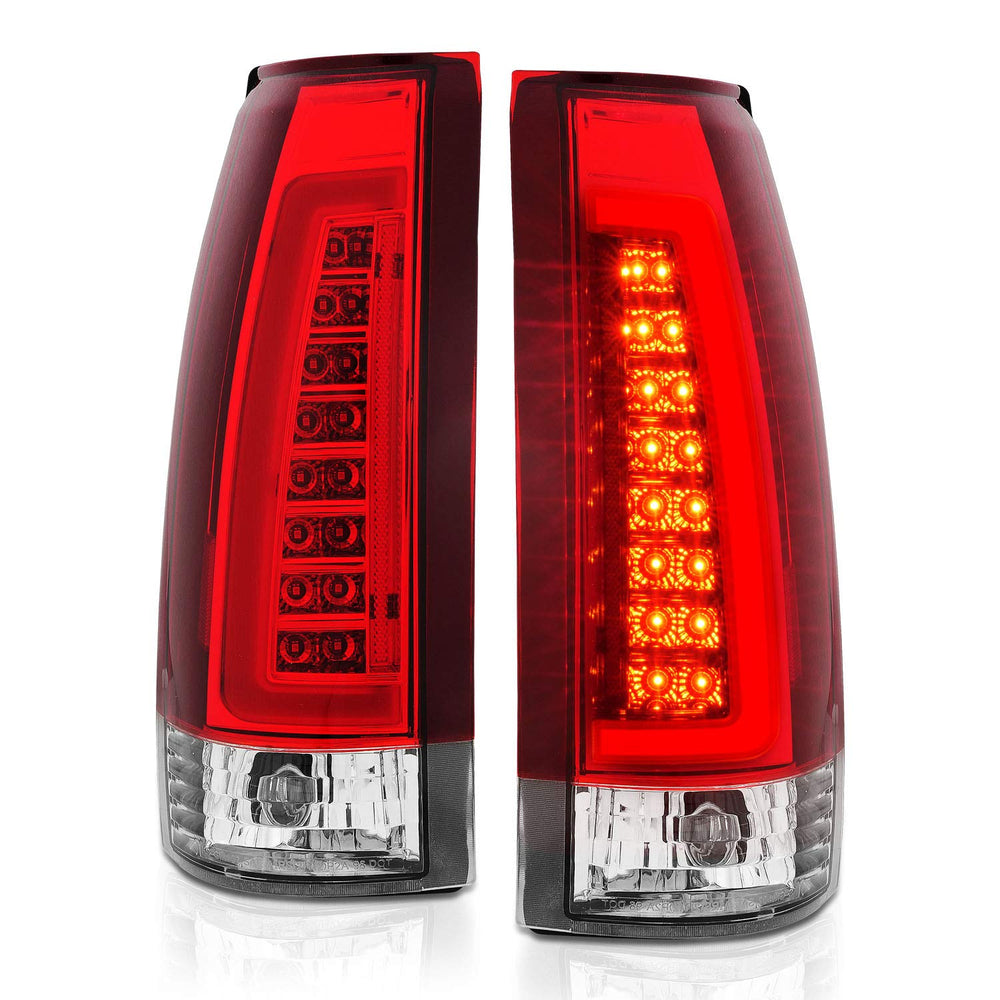 AmeriLite crystal red tail light pair for driver and passenger sides