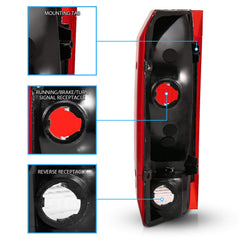 AmeriLite red tail light assembly, packaged set, ready for styleside trucks.