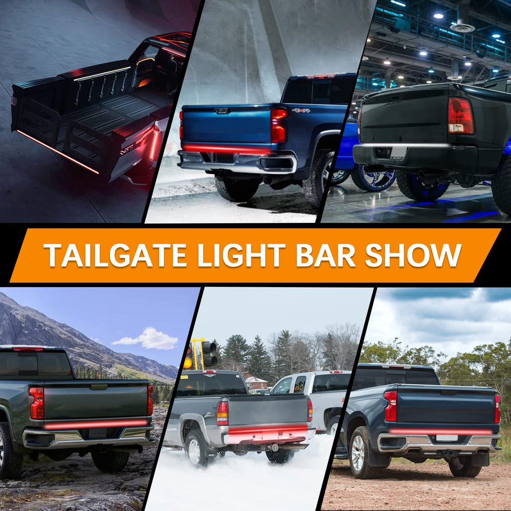 AMEXMART tailgate light bar easy plug-and-play installation with screws
