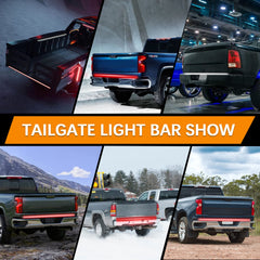 AMEXMART tailgate light bar easy plug-and-play installation with screws