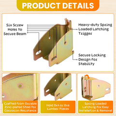 AMGSH zinc-coated end socket securing 2x6 lumber in trailer.