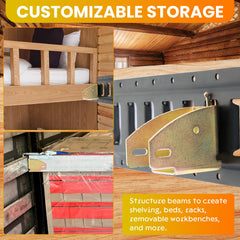 AMGSH universal compatibility with E-track rails in cargo trucks and vans.