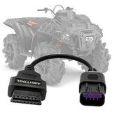 AMHTDOL OBD2 adapter connects Polaris 8-pin to 16-pin for quick diagnostics.