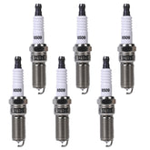 AMICAREP iridium-platinum spark plugs 6509 pack six close-up for installation.