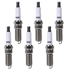 AMICAREP iridium-platinum spark plugs 6509 pack six close-up for installation.