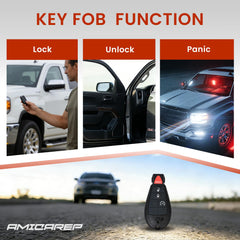 AMICAREP key fob replacement requires cutting and programming at a locksmith