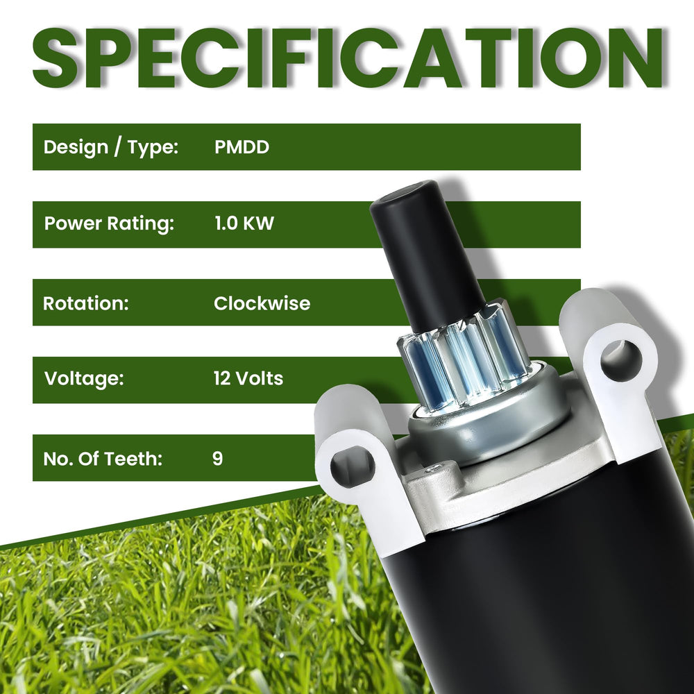 AMICAREP Kohler starter motor 9 teeth electrical connection for easy wiring.