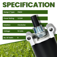 AMICAREP Kohler starter motor 9 teeth electrical connection for easy wiring.