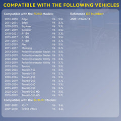 AMICAREP six-cylinder engine compatibility visual for 3.0L–3.8L engines.