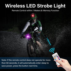 Amiline remote-memory LED strobe remembers last color and mode