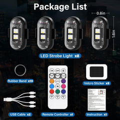 Amiline versatile LED strobe for cars, motorcycles, drones
