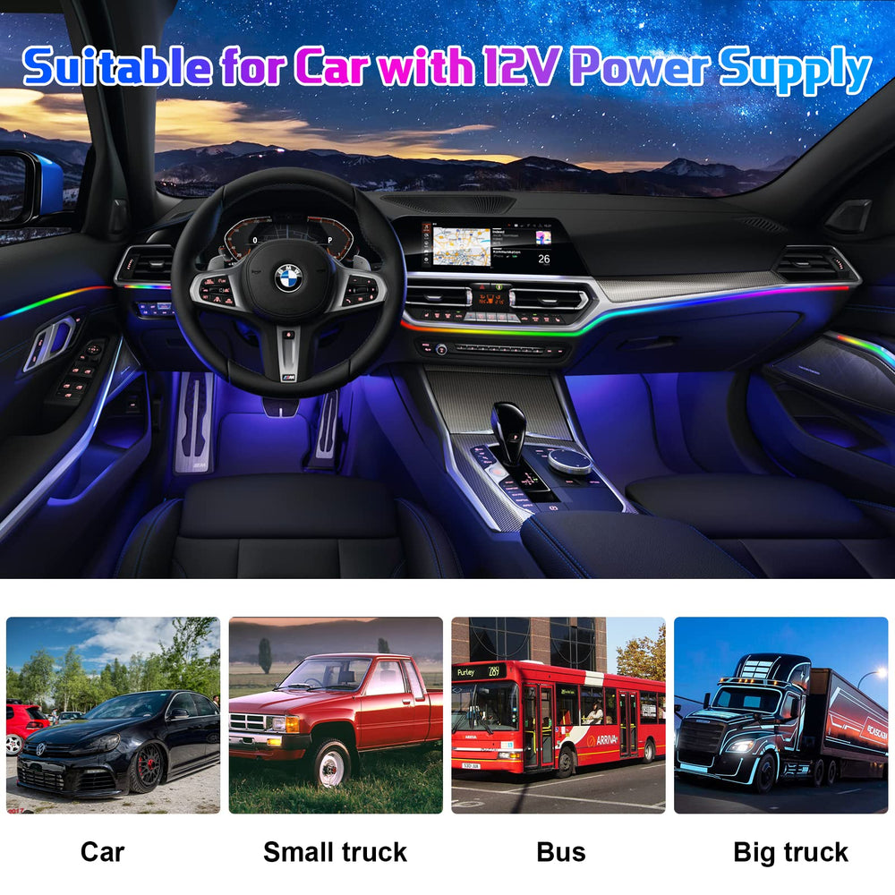 AMKI 6-in-1 ambient light kit offers versatile atmosphere options for daily drive.