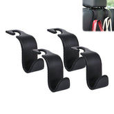 Amooca car seat headrest hook four-pack in leather keeps bags secure.