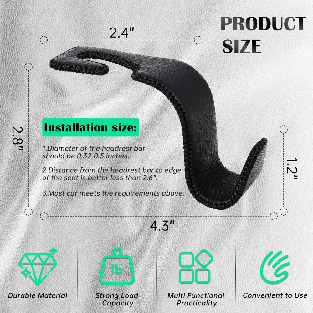 Amooca easy-install-no-tools-needed fits most headrest bars.