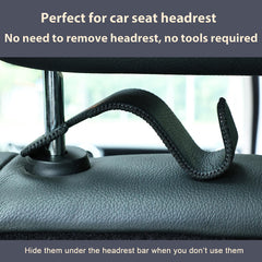 Amooca headrest hook pack of four for multiple items in car.