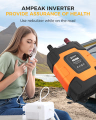 Ampeak 400W inverter AC outlets and safety features for reliable car power