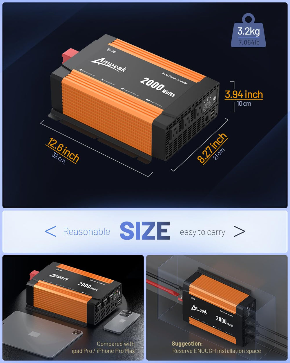 Ampeak inverter demonstrates RV use powering appliances