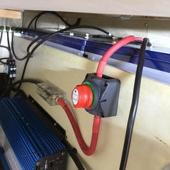 Ampper rear cover insulates terminals to prevent shorts.