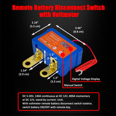 Ampper side-post installation showing secure mounting for battery isolation.