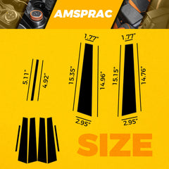 AMSPRAC protective pillar trim guards against scratches and wear
